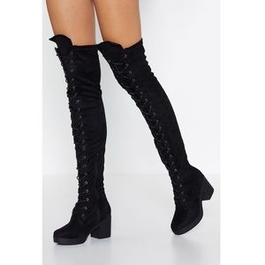 NWT Nastygal Witching Hour Over-the-Knee Boot